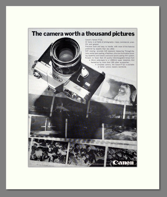 Canon - FT QL. Vintage Advert 1968 (ref AD303074)