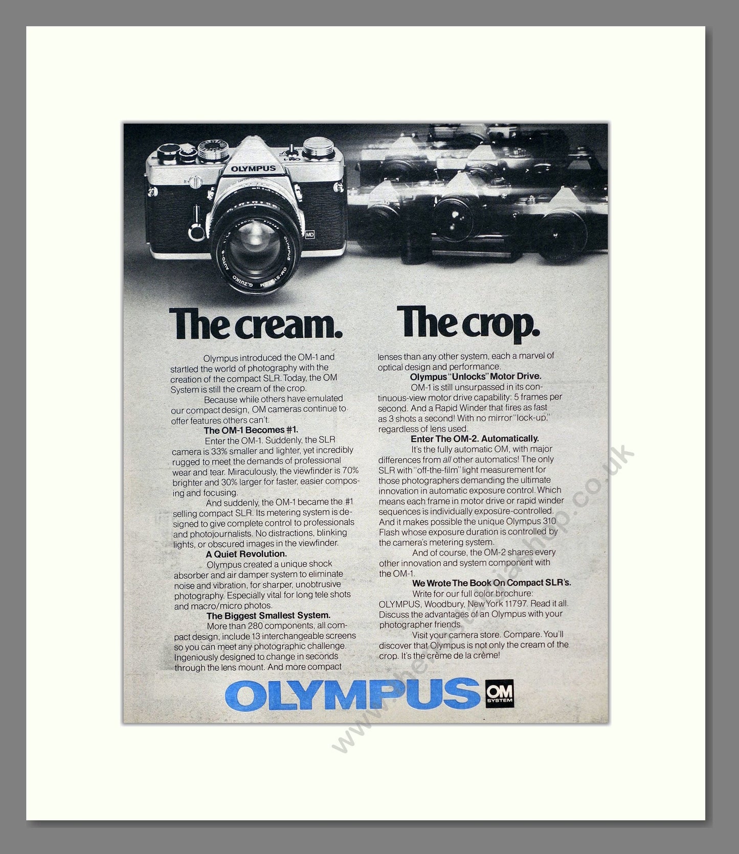 Olympus - OM SLR. Vintage Advert 1978 (ref AD303079)