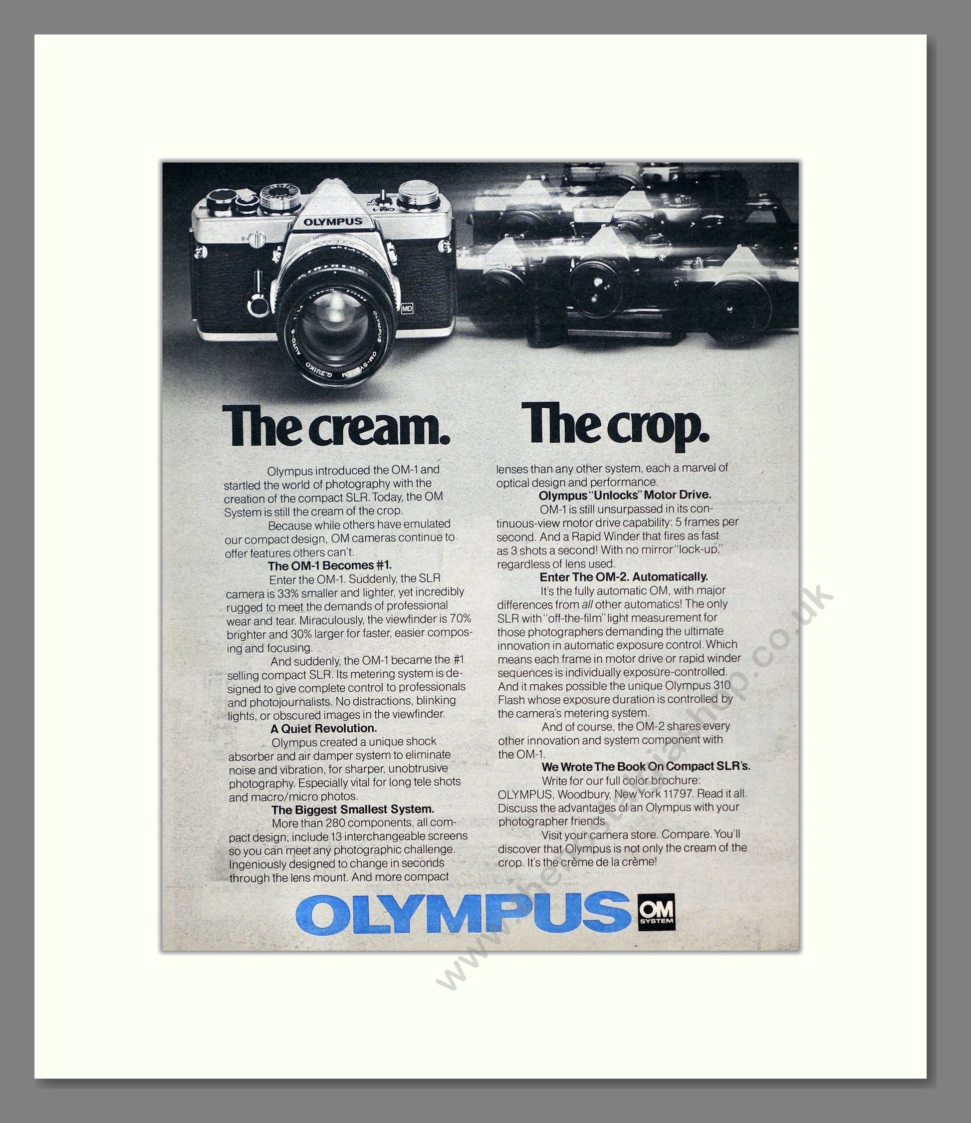Olympus - OM SLR. Vintage Advert 1978 (ref AD303079)