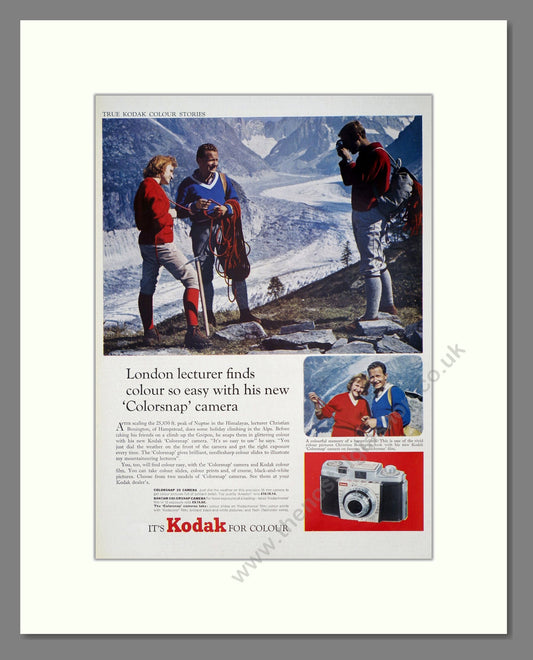 Kodak - Colorsnap. Vintage Advert 1962 (ref AD303091)