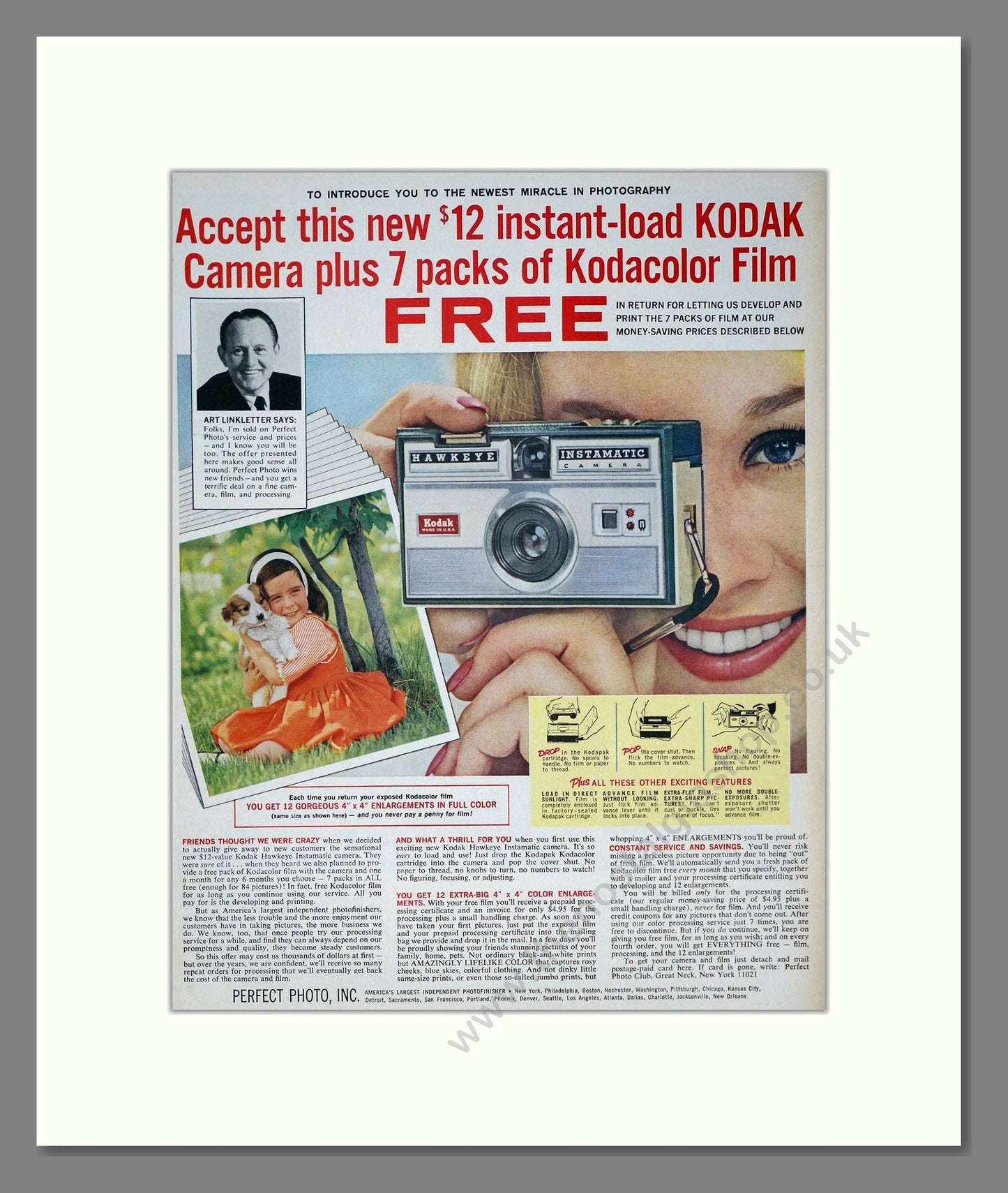 Kodak - Instamatic. Vintage Advert 1964 (ref AD303093)