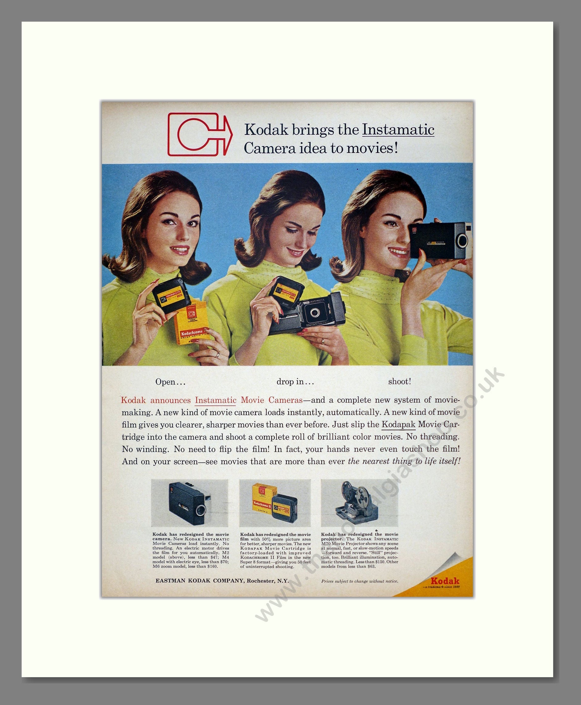 Kodak - Instamatic Movie. Vintage Advert 1965 (ref AD303102)