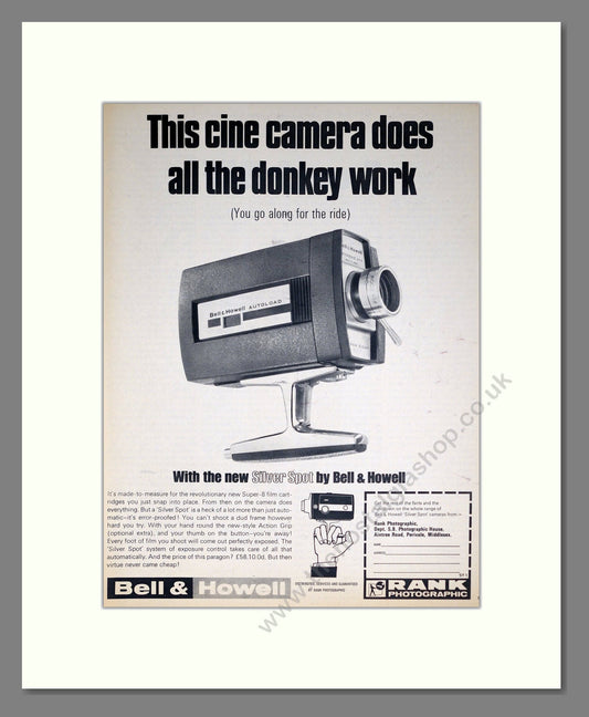 Bell And Howell - Silver Spot Cine Camera. Vintage Advert 1966 (ref AD303119)