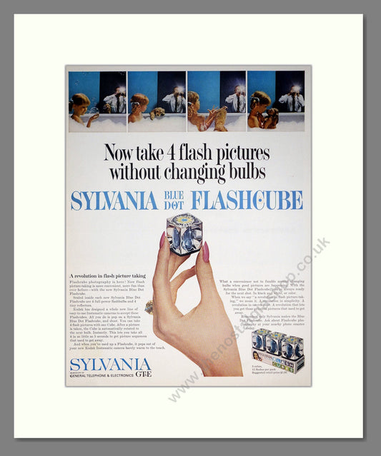 Sylvania - Blue Dot Flashcube. Vintage Advert 1965 (ref AD303130)
