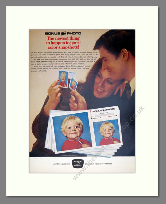 Bonus Photo - Prints. Vintage Advert 1969 (ref AD303138)