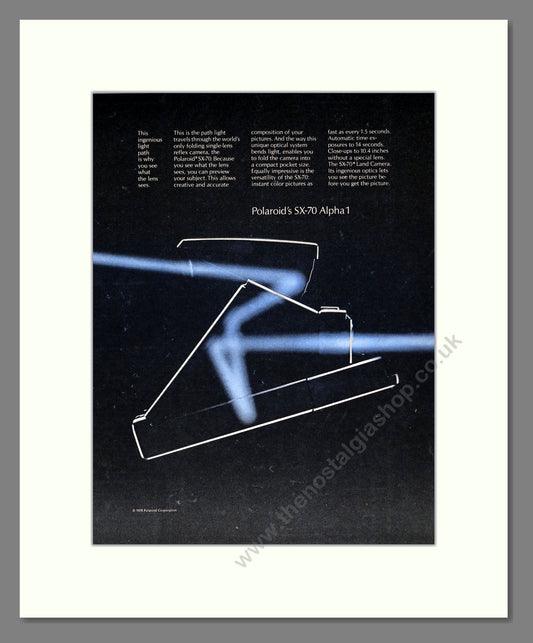 Polaroid - SX-70 Alpha 1. Vintage Advert 1978 (ref AD303140)