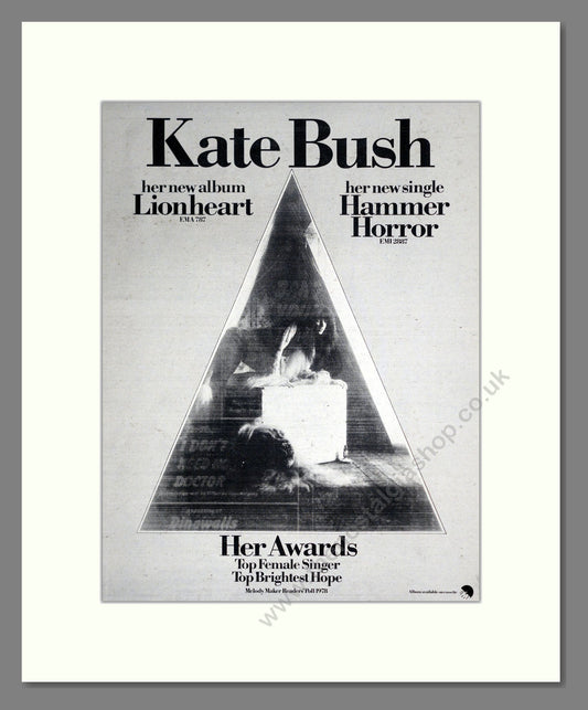 Kate Bush - Lionheart. Vintage Advert 1978 (ref AD19719)