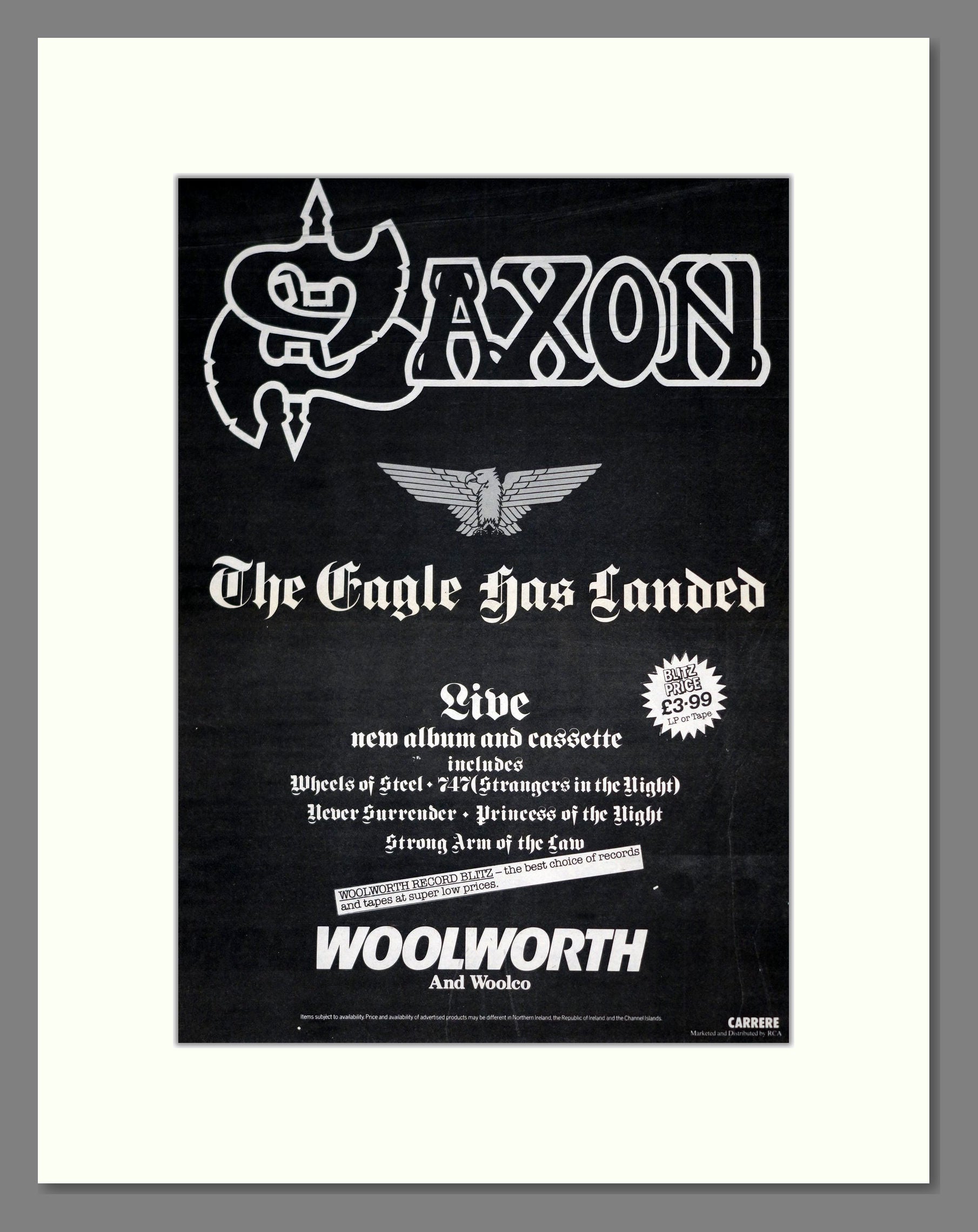 Saxon The Eagle Has Landed Uomo T-Shirt Nero XXL 100 Saxon The Eagle Has Landed Uomo T-Shirt Nero XXL 100