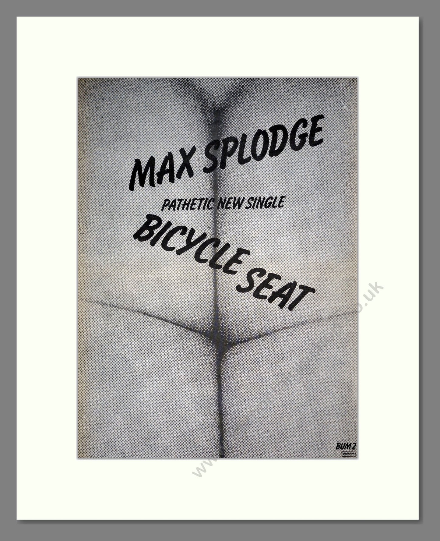 Max Splodge - Bicycle Seat. Vintage Advert 1980 (ref AD19755)