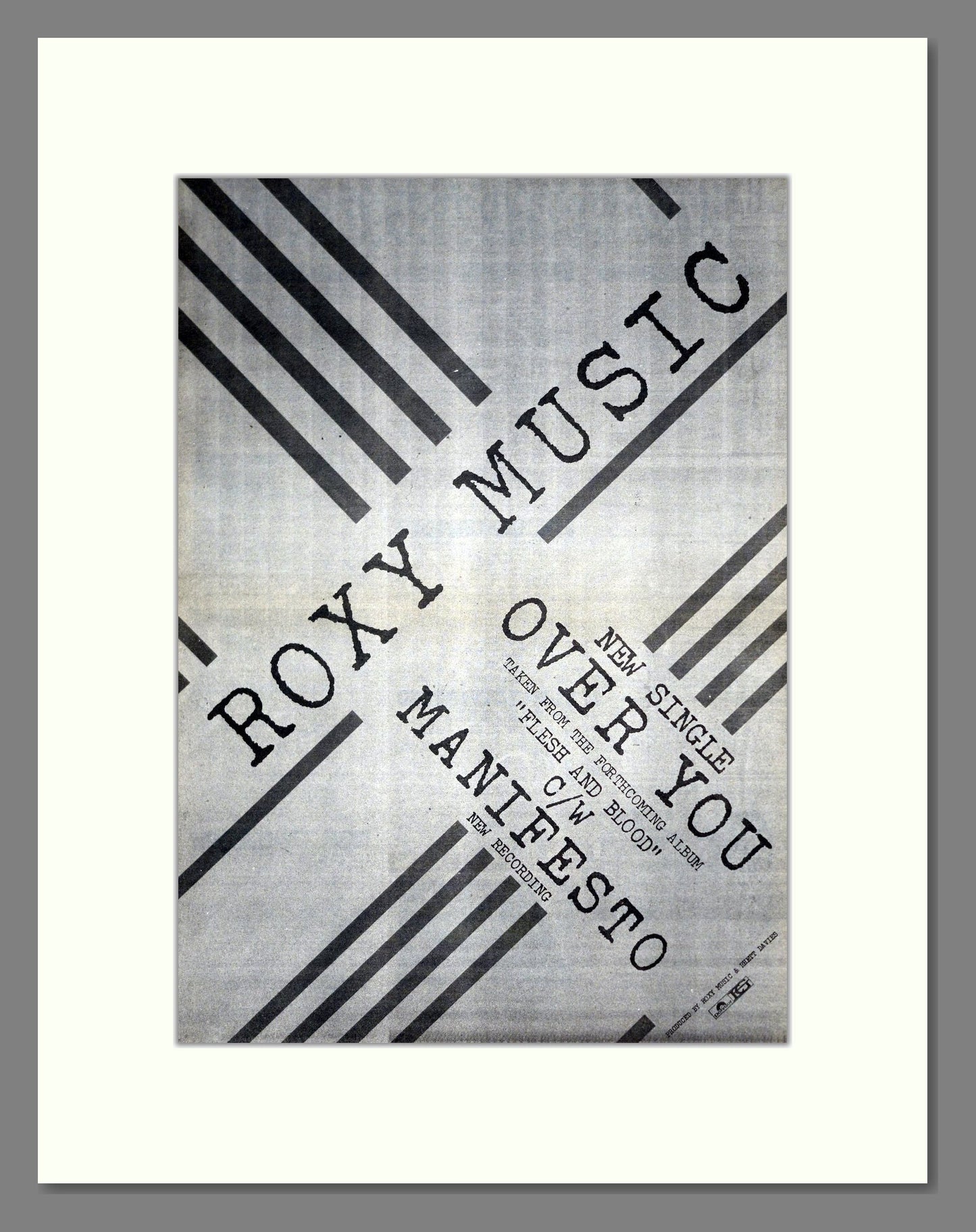 Roxy Music - Over You. Vintage Advert 1980 (ref AD19765)