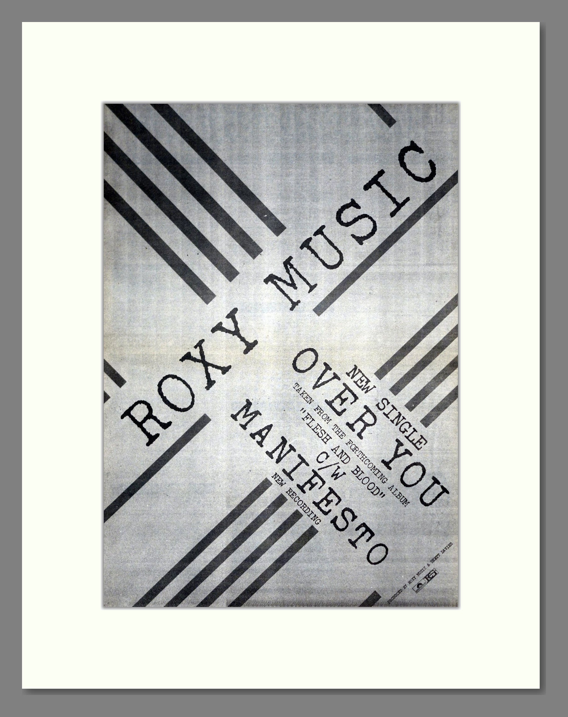 Roxy Music - Over You. Vintage Advert 1980 (ref AD19765)