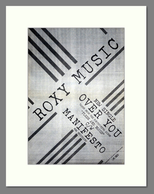 Roxy Music - Over You. Vintage Advert 1980 (ref AD19765)