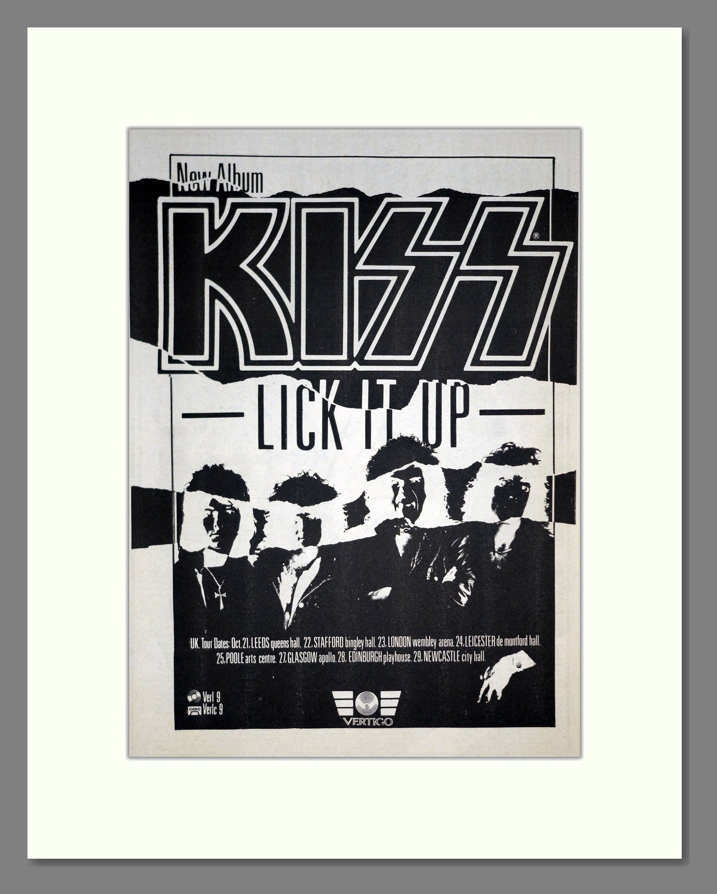 Kiss - Lick It Up. Vintage Advert 1983 (ref AD19816)