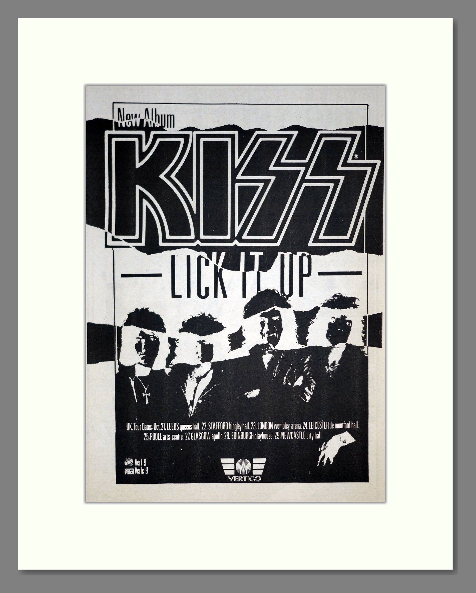 Kiss - Lick It Up. Vintage Advert 1983 (ref AD19816)
