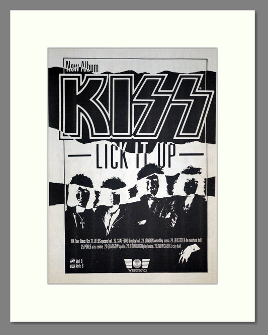 Kiss - Lick It Up. Vintage Advert 1983 (ref AD19816)