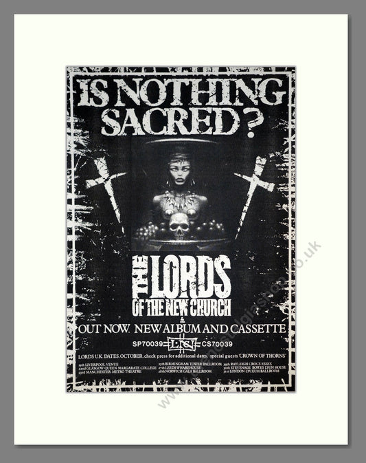 Lords Of The New Church (The) - Is Nothing Sacred?. Vintage Advert 1983 (ref AD19817)