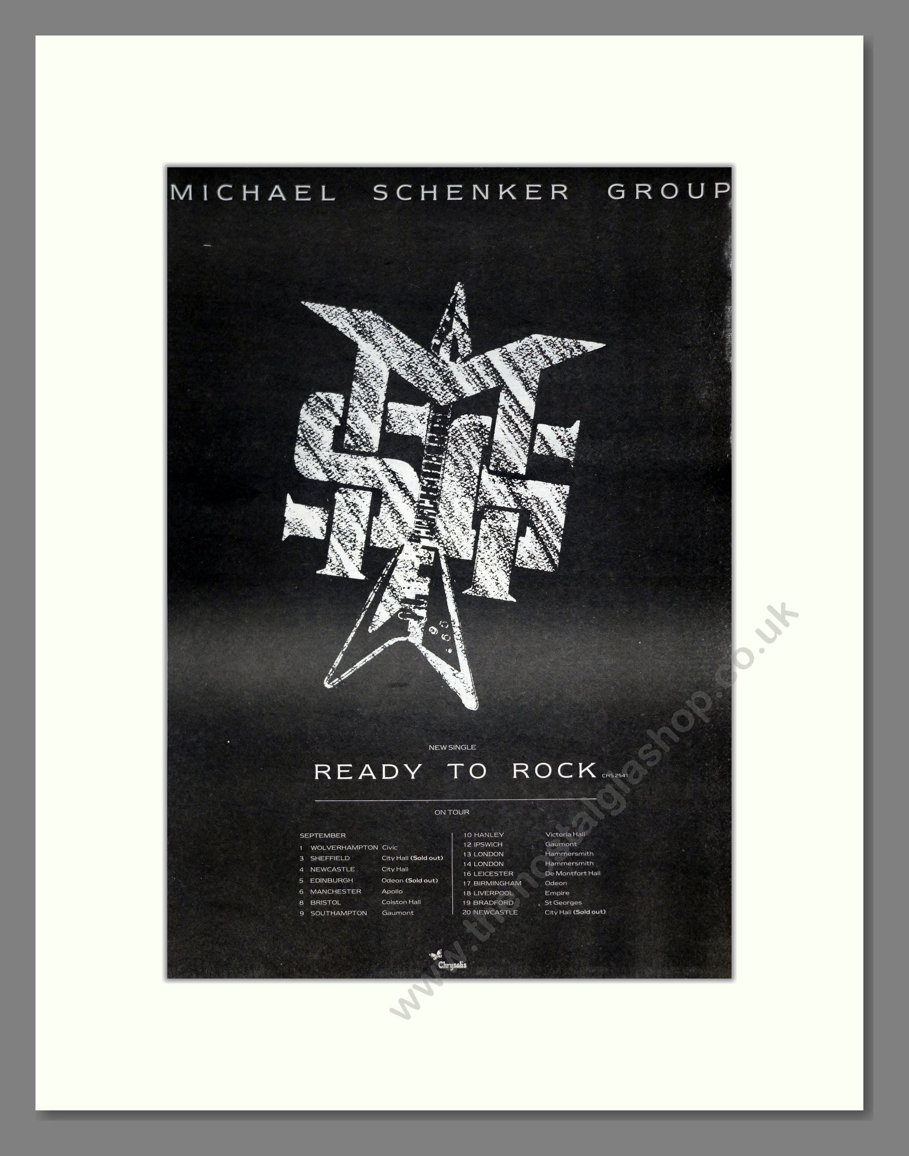 Michael Schenker Group - Ready To Rock. Vintage Advert 1981 (ref AD19829)