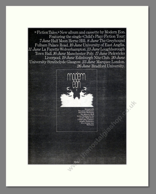 Modern Eon - Fiction Tales. Vintage Advert 1981 (ref AD19862)