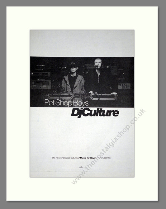 Pet Shop Boys - DJ Culture. Vintage Advert 1991 (ref AD19870)