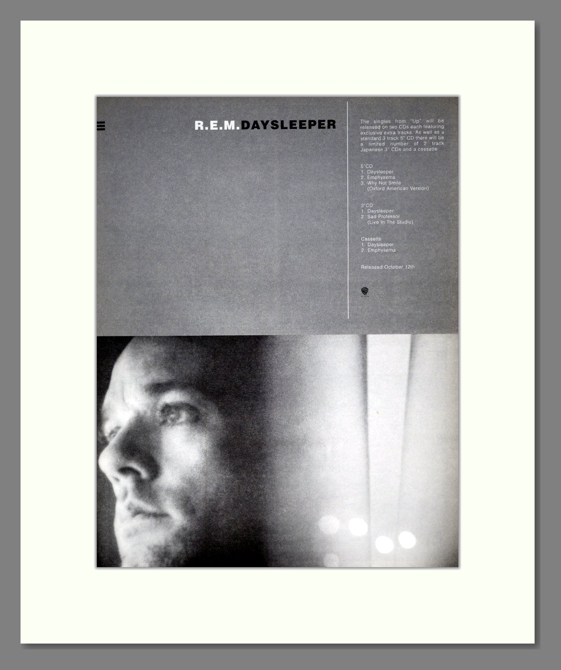 REM - Daysleeper. Vintage Advert 1998 (ref AD19902) – The Nostalgia Shop
