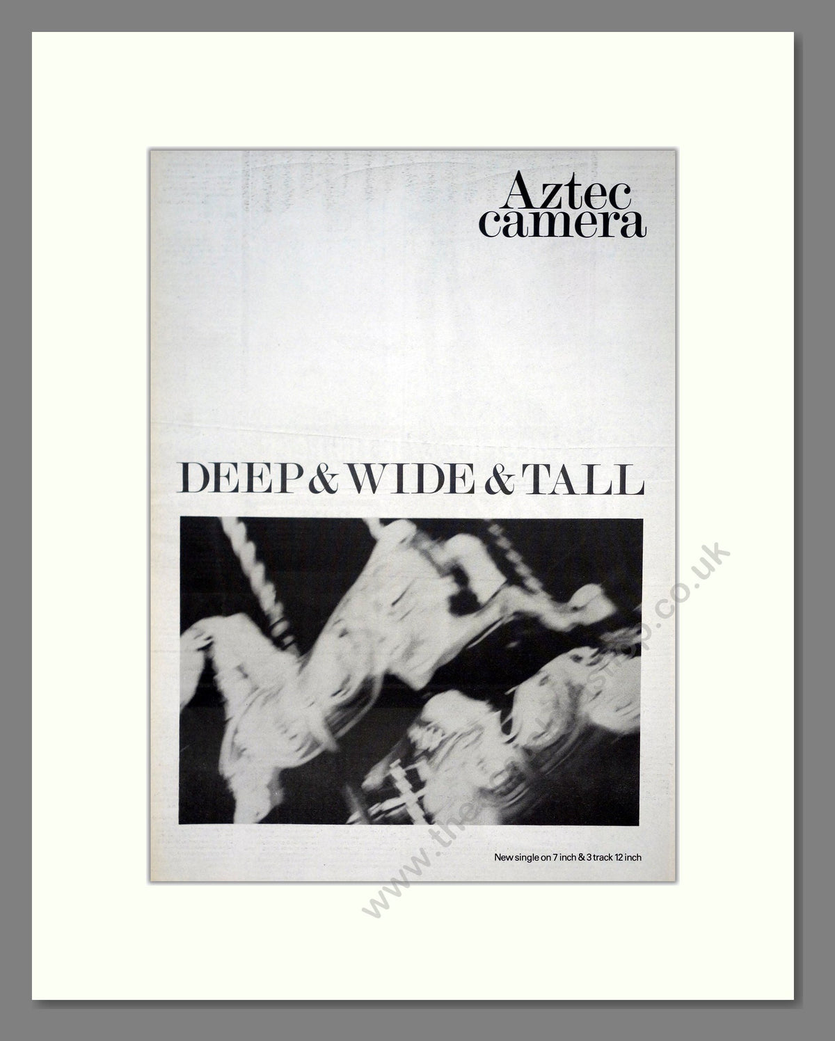 Azteca Camera Angle Aztec Camera - Deep And Wide And Tall. Vintage Advert 1987 (ref AD1996 ...