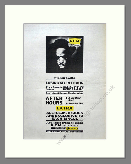 REM - Losing My Religion. Vintage Advert 1991 (ref AD19974)