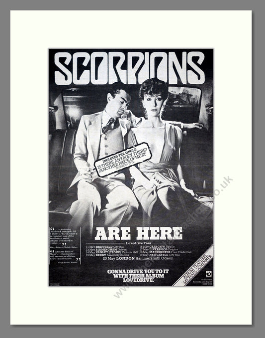 Scorpions - UK Tour. Vintage Advert 1979 (ref AD19982)