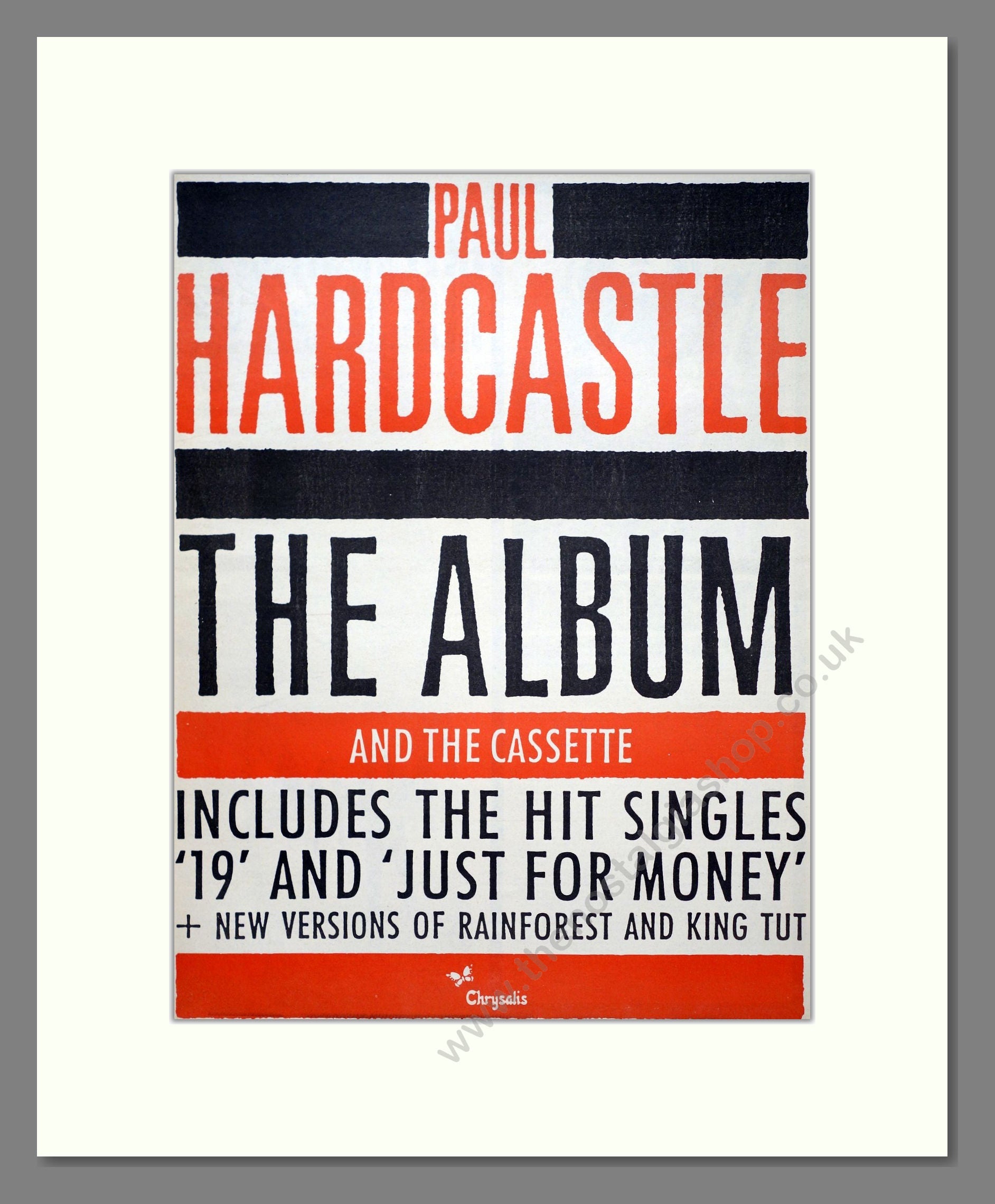 Paul Hardcastle - Debut Album. Vintage Advert 1985 (ref AD19996)