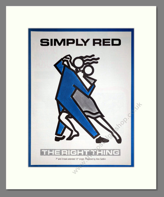 Simply Red - The Right Thing. Vintage Advert 1987 (ref AD63223)