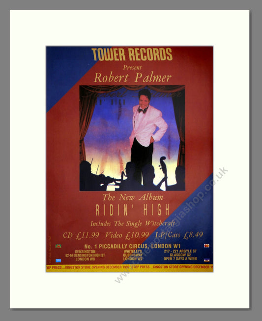 Robert Palmer - Ridin High. Vintage Advert 1992 (ref AD63239)