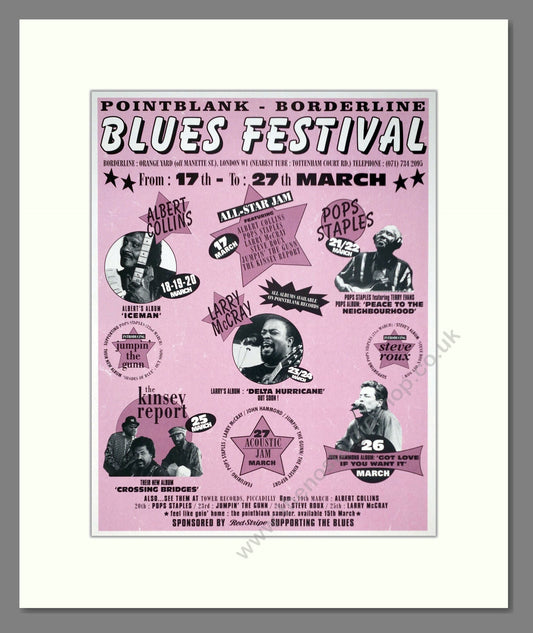 Pointblank Borderline - Blues Festival. Vintage Advert 1993 (ref AD63255)