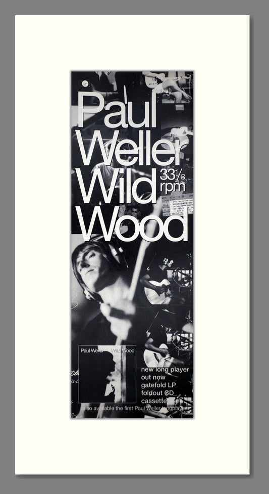 Paul Weller - Wild Wood. Vintage Advert 1993 (ref AD400161)