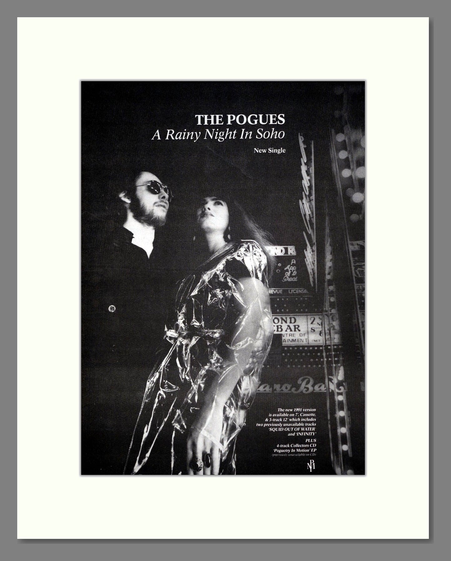 Pogues (The) - A Rainy Night In Soho. Vintage Advert 1991 (ref AD20053)