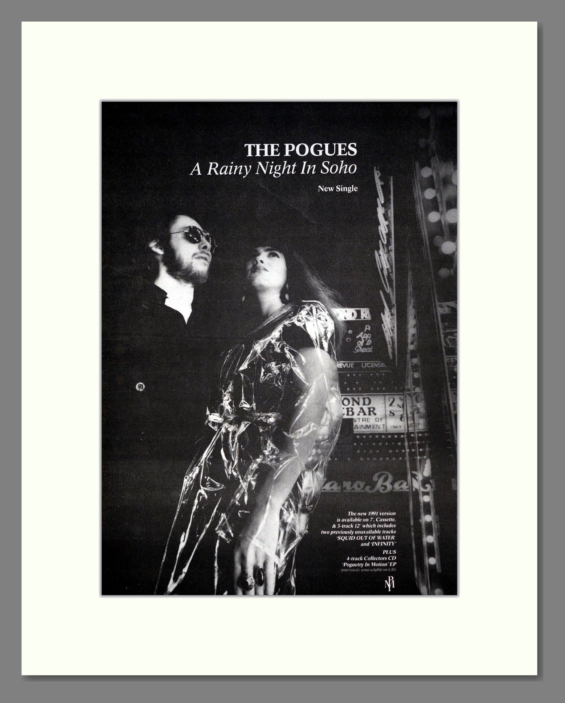 Pogues (The) - A Rainy Night In Soho. Vintage Advert 1991 (ref AD20053)