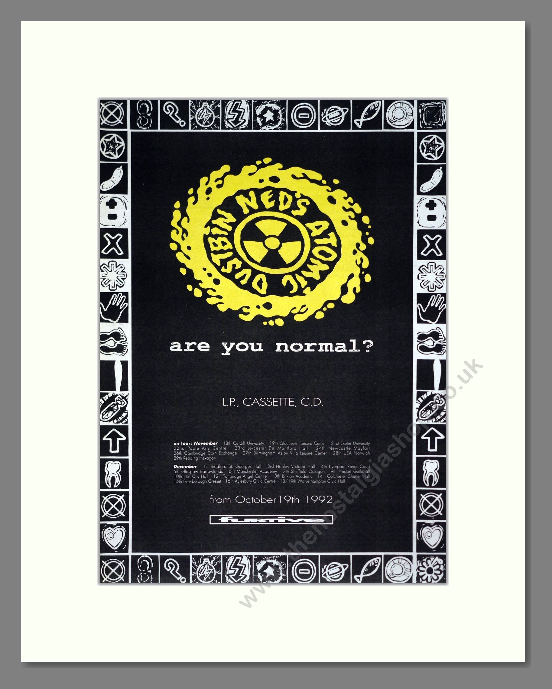 Neds Atomic Dustbin - Are You Normal?. Vintage Advert 1992 (ref AD2007 ...