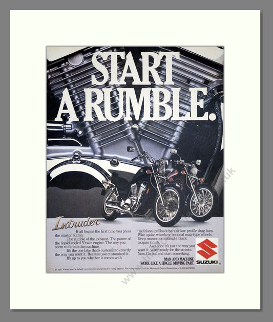 Suzuki - Intruder. Vintage Advert 1986 (ref AD303374)