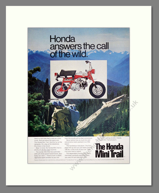 Honda - Mini Trail. Vintage Advert 1969 (ref AD303382)