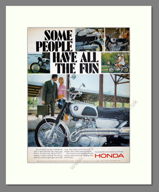 Honda - Some People Have All The Fun. Vintage Advert 1966 (ref AD303384)