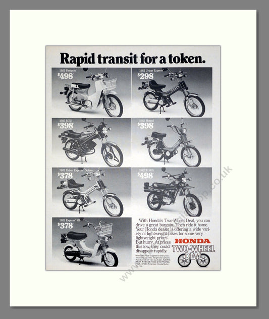 Honda - Bike Range. Vintage Advert 1983 (ref AD303387)