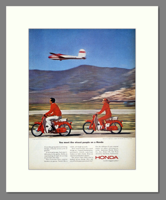 Honda - You Meet The Nicest People On A Honda. Vintage Advert 1964 (ref AD303392)