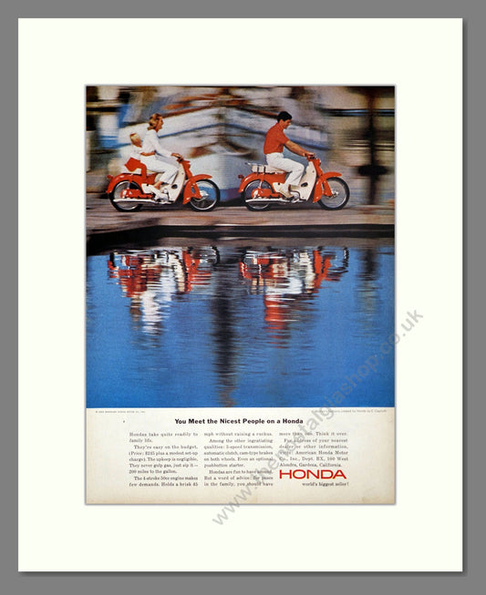Honda - You Meet The Nicest People On A Honda. Vintage Advert 1964 (ref AD303393)
