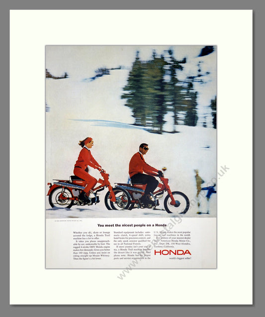 Honda - You Meet The Nicest People On A Honda. Vintage Advert 1965 (ref AD303394)