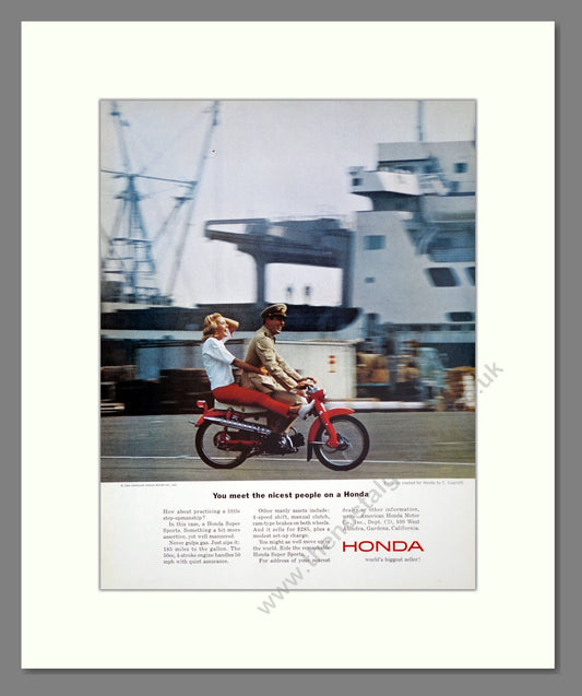 Honda - You Meet The Nicest People On A Honda. Vintage Advert 1964 (ref AD303396)