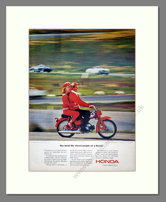 Honda - You Meet The Nicest People On A Honda. Vintage Advert 1964 (ref AD303398)