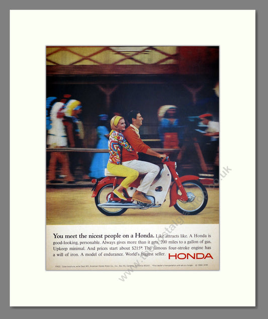 Honda - You Meet The Nicest People On A Honda. Vintage Advert 1966 (ref AD303399)