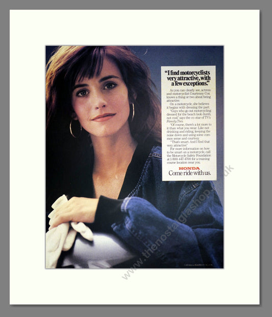 Honda - I Find Motorcyclists Very Attractive, With A Few Exceptions. Vintage Advert 1989 (ref AD303402)