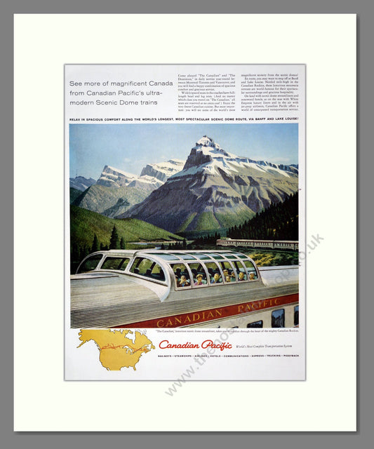 Canadian Pacific - Scenic Dome Trains. Vintage Advert 1959 (ref AD303368)