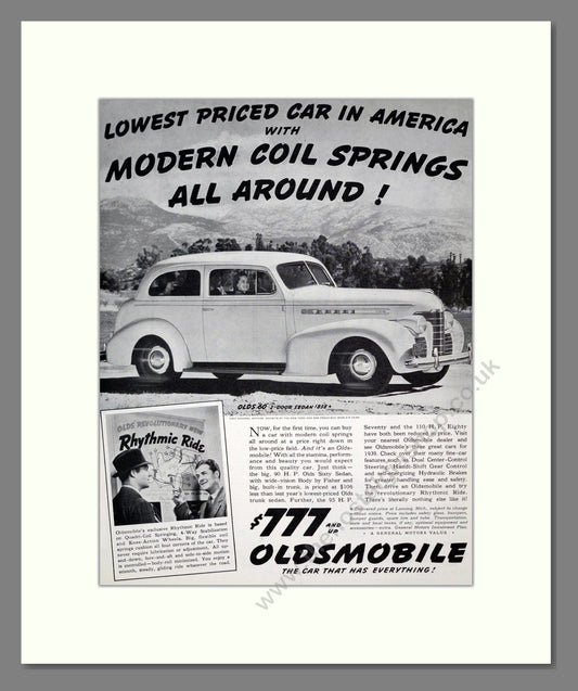 Oldsmobile - Modern Coil Springs. Vintage Advert 1939 (ref AD303262)
