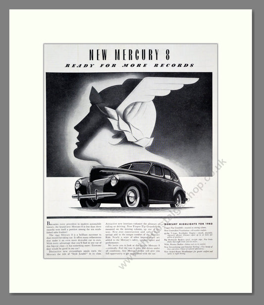 Mercury - Model 8. Vintage Advert 1939 (ref AD303286)