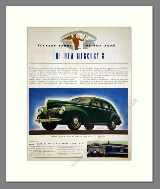 Mercury - Model 8. Vintage Advert 1939 (ref AD303287)